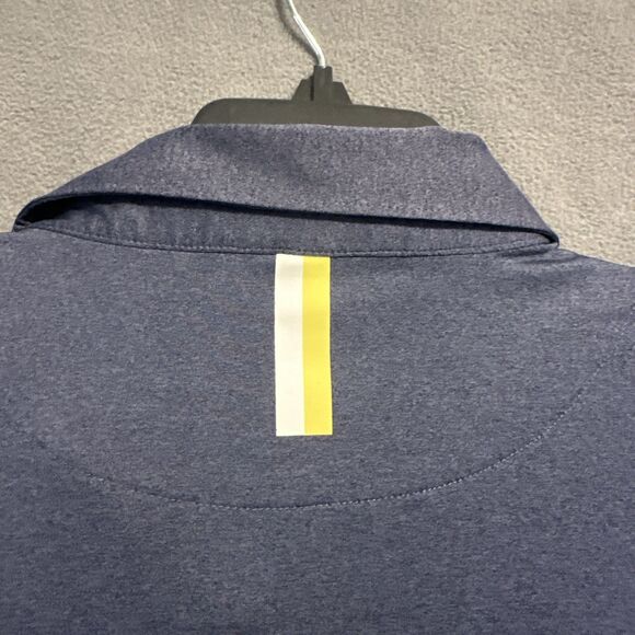Rhoback Performance Polo Mens XXXL 3XL Solid Blue Heathered Golf Active - Picture 4 of 9